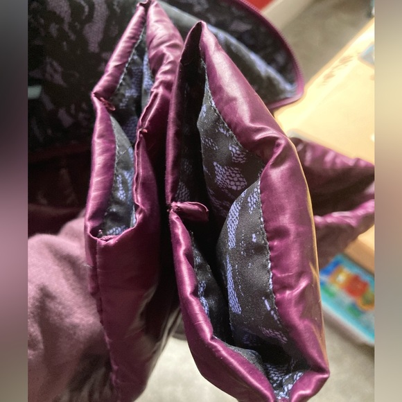 Women’s Obermeyer down jacket, sz small, Purple w/ beautiful lace design lining - Picture 12 of 12